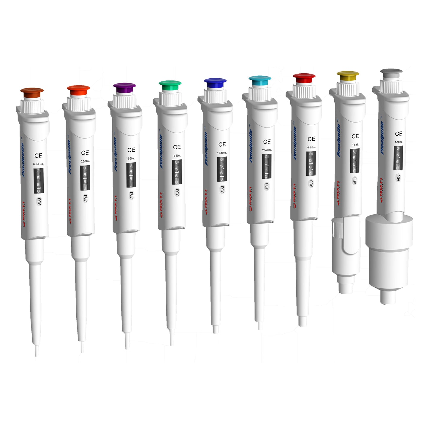 Precipette™ Pipettes - Single-channel Adjustable Volume Pipette - Four E's USA (A Four E's Scientific Company)