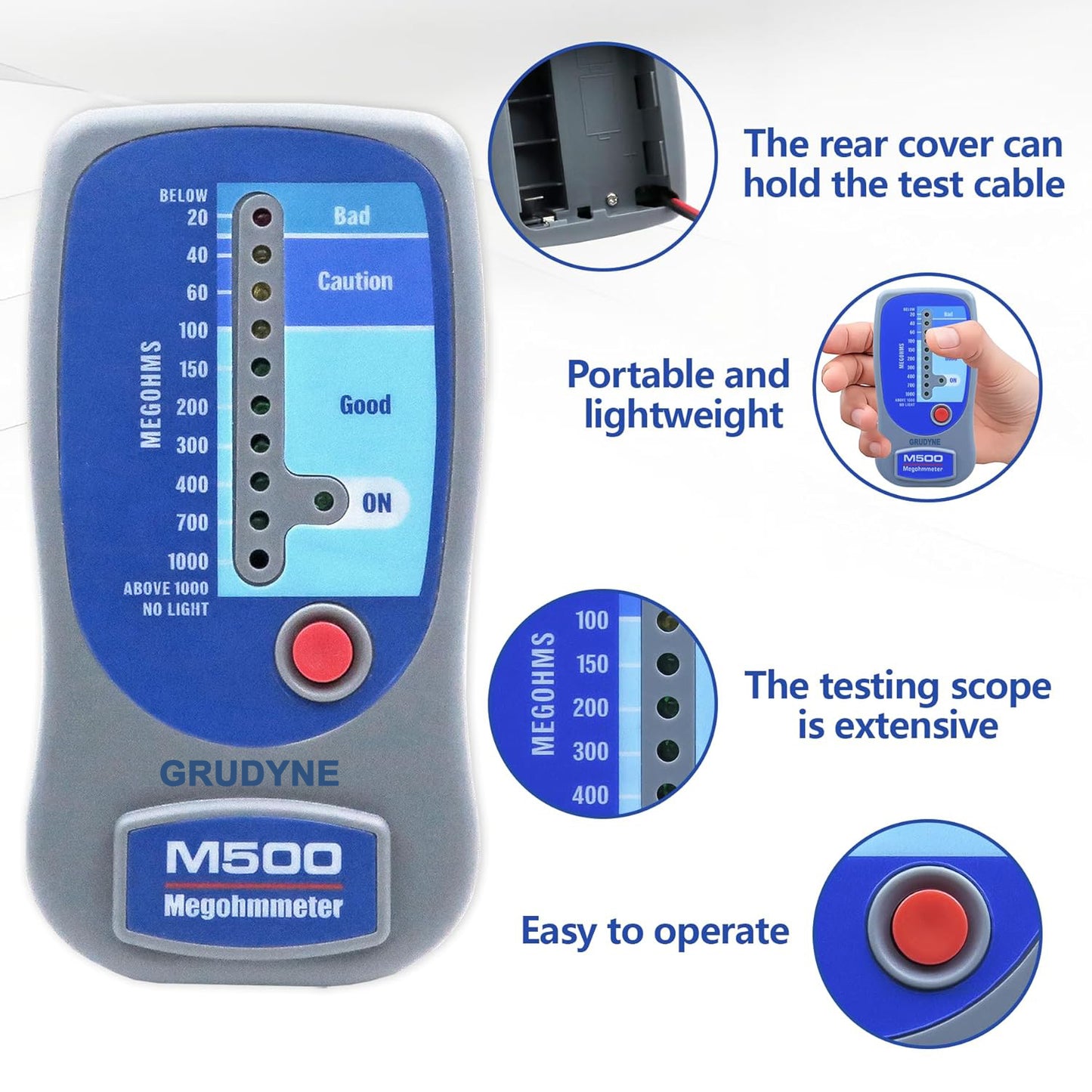 GRUDYNE M500 Megohmmeter Tester