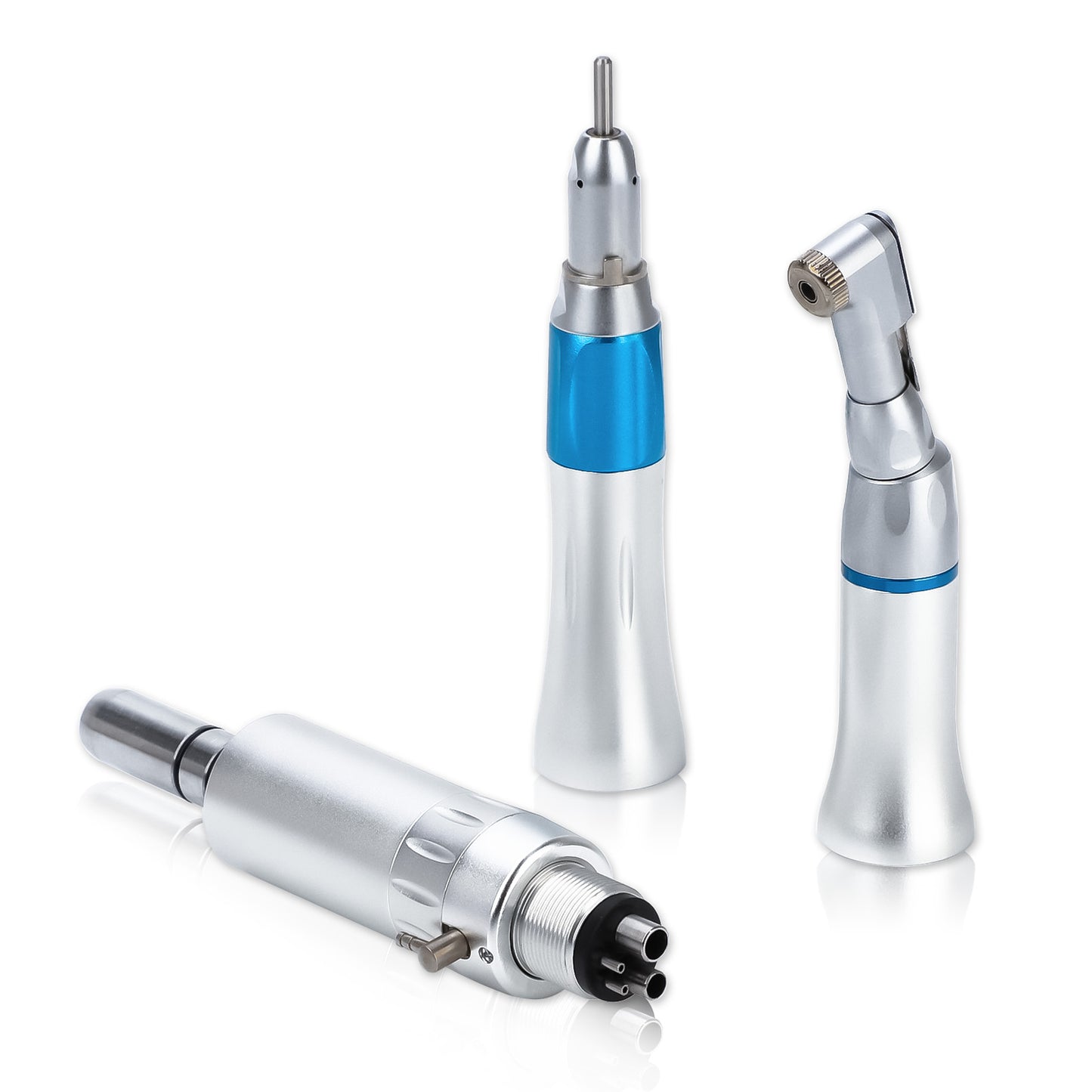 4E's USA Low-Speed Handpiece 4 Holes 510(K) Approved: Handpiece Kit with Slow Motor Base, Contra Angle & Nose Cone, Autoclavable for Trimming, Polishing, Decay Removing & Finishing Cavity Preparation