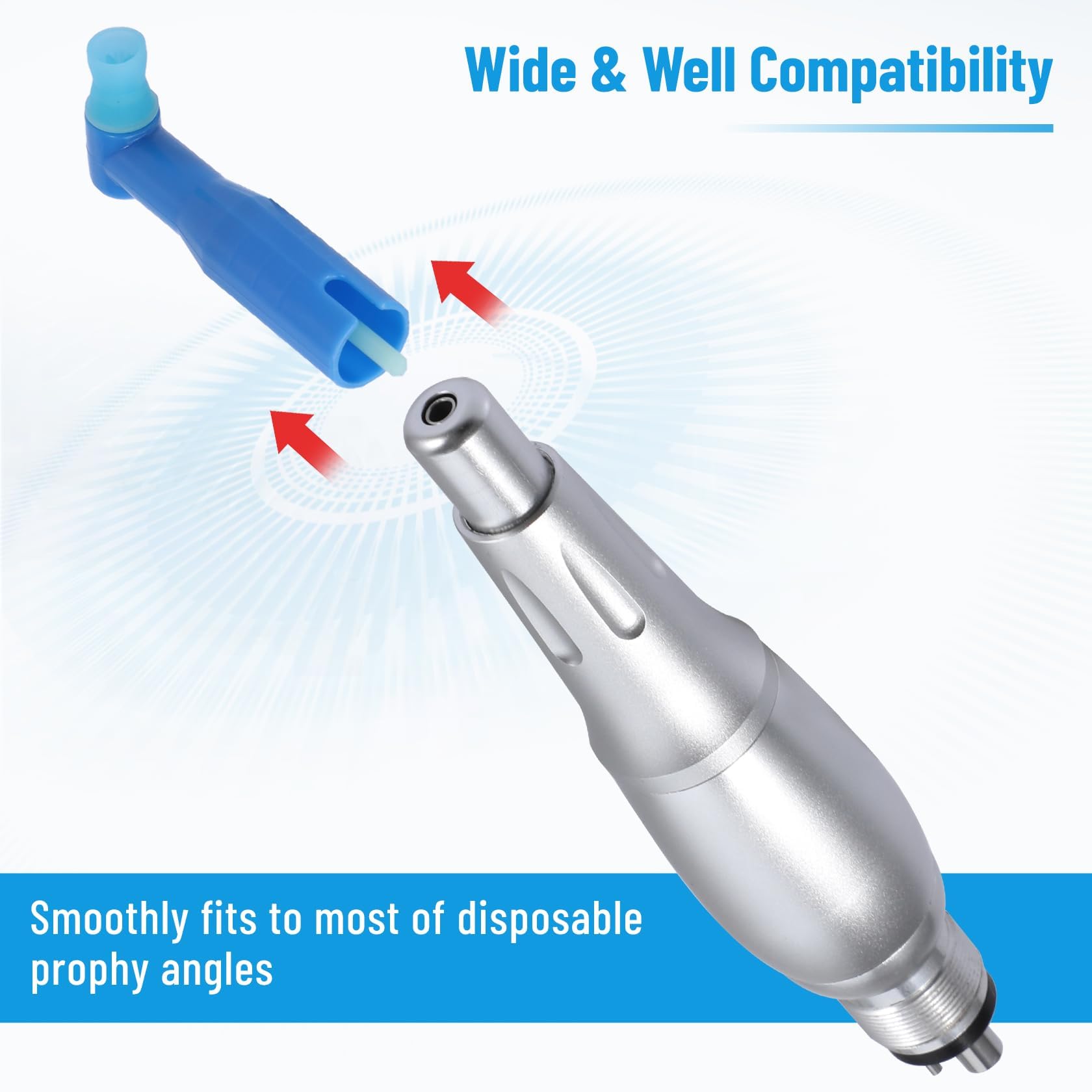 Air-Turbine Hygiene Handpiece 2500-3500 RPM: 510(K) Approved, 4-Holes Coupling, Ideal for Dental Prophylaxis