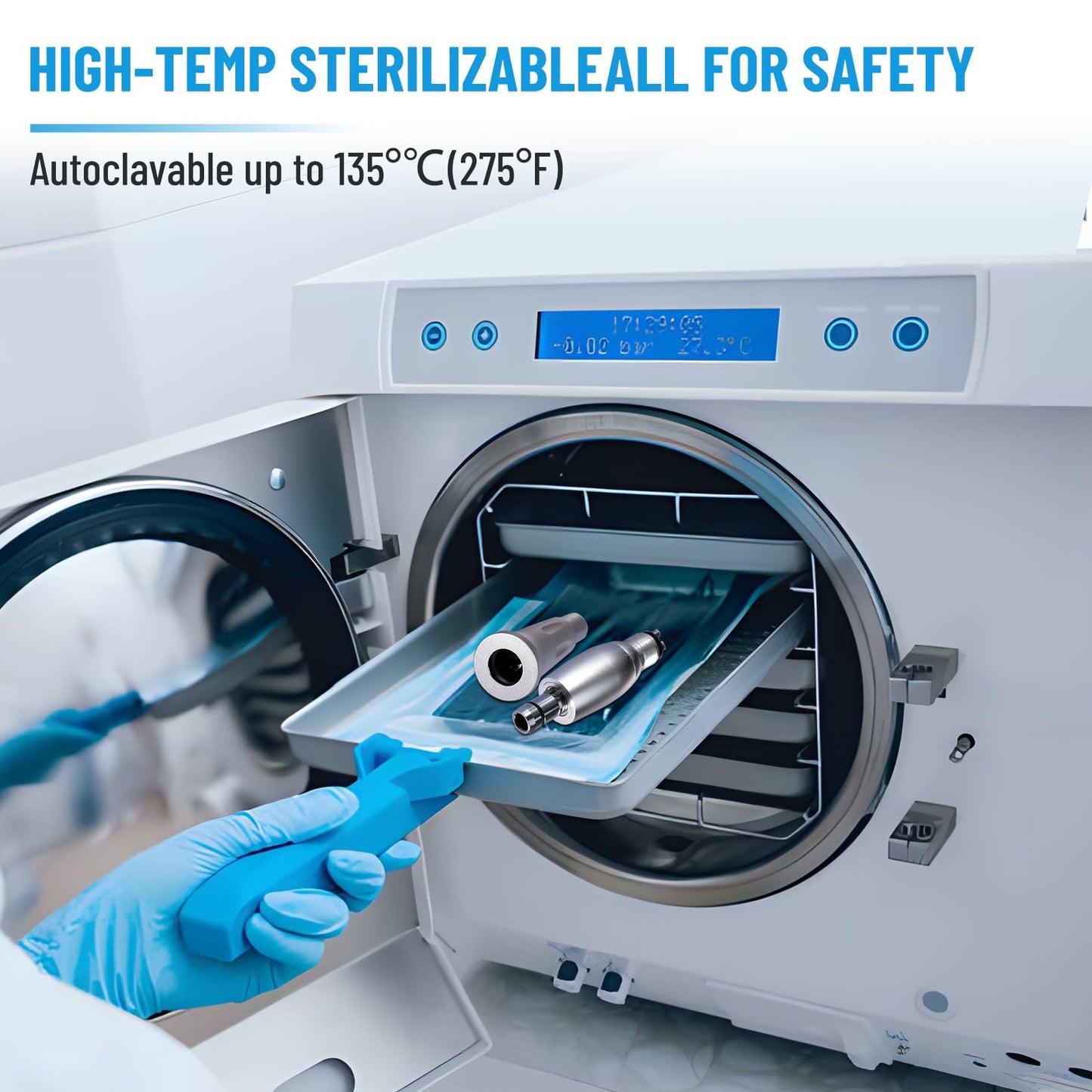Air-Turbine Hygiene Handpiece 2500-3500 RPM: 510(K) Approved, 4-Holes Coupling, Ideal for Dental Prophylaxis